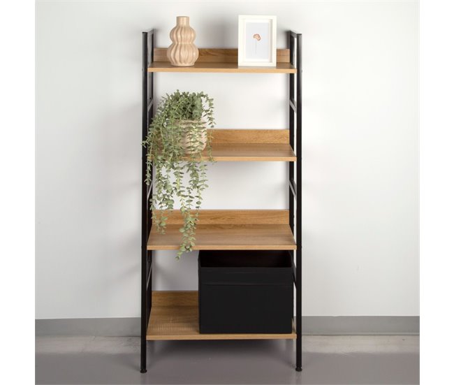 Conforama Max Home Estantería Madera 4 Estantes Máx. 24 Kg