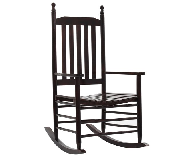 Conforama Mecedora Con Asiento Curvo Madera De álamo Marrón
