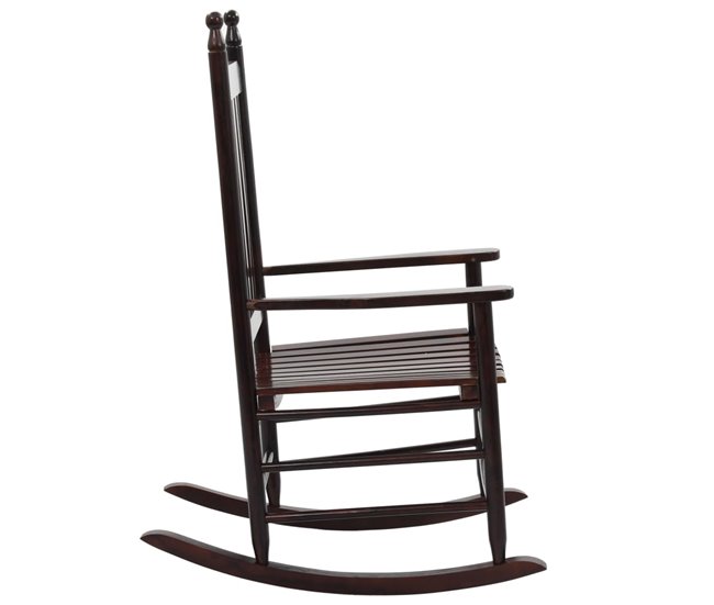 Conforama Mecedora Con Asiento Curvo Madera De álamo Marrón