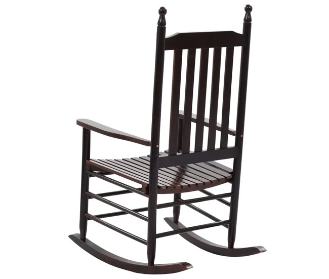 Conforama Mecedora Con Asiento Curvo Madera De álamo Marrón