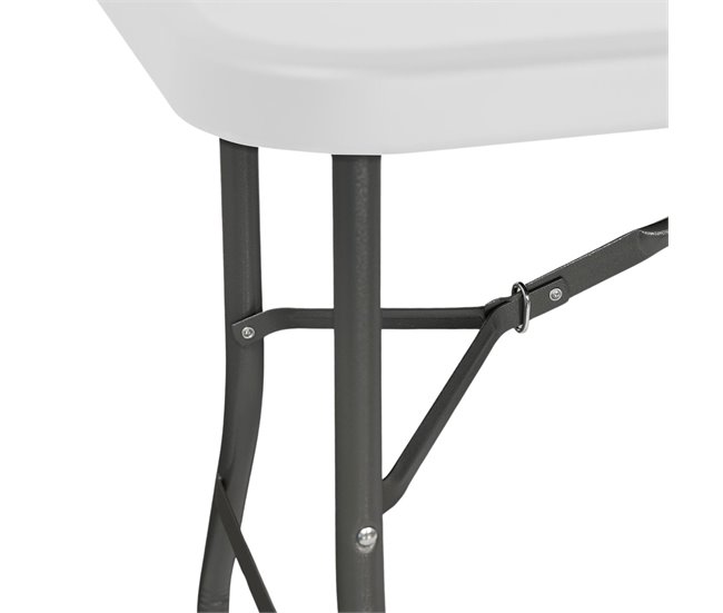 Conforama MegaPack 10 Mesas Plegables Portátiles Resina 240cm Blanco 7house
