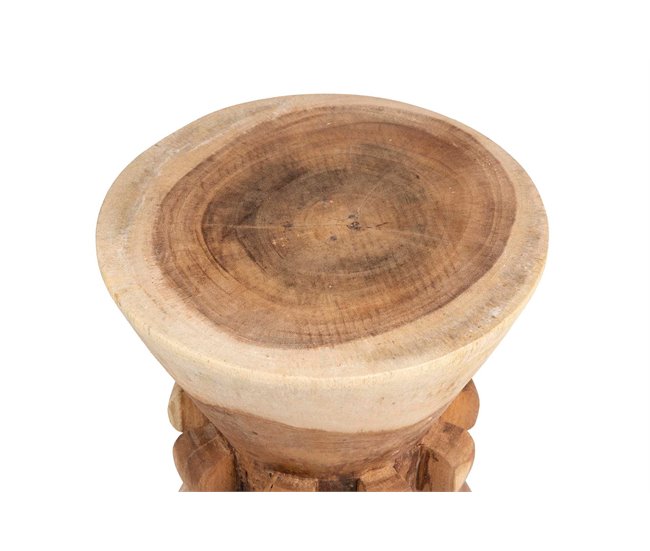 Conforama Mesa Aux./taburete Madera Mango Natural 40x40x50cm