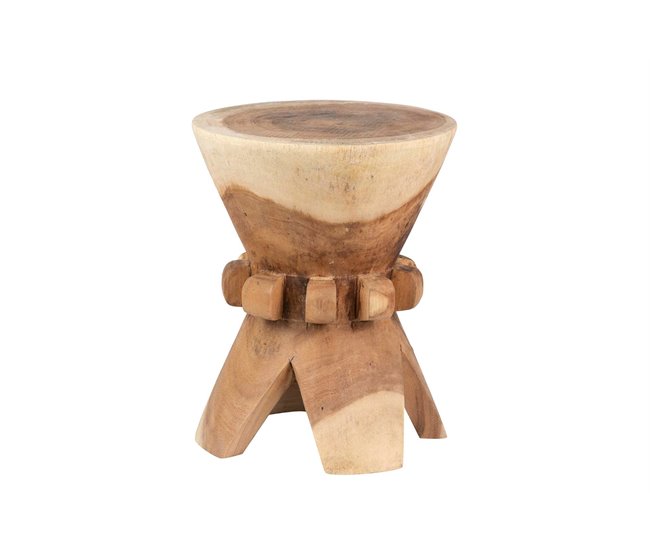 Conforama Mesa Aux./taburete Madera Mango Natural 40x40x50cm