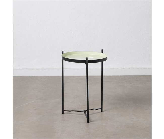 Conforama Mesa Auxiliar 35 5 X 35 5 X 50 5 Cm Negro Verde Hierro