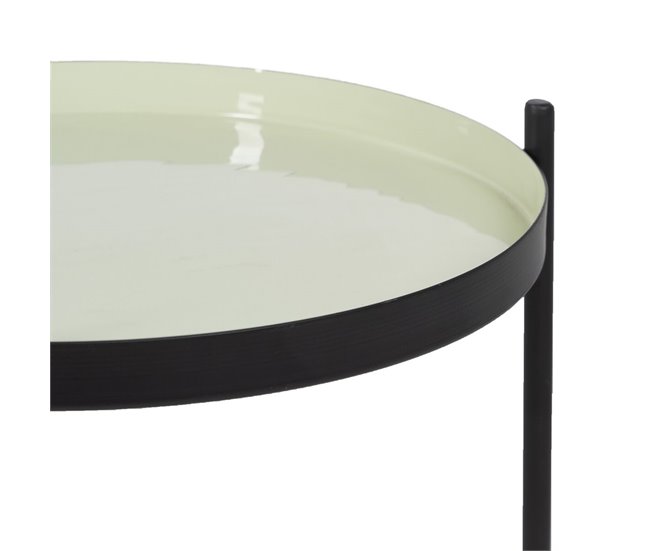 Conforama Mesa Auxiliar 35 5 X 35 5 X 50 5 Cm Negro Verde Hierro