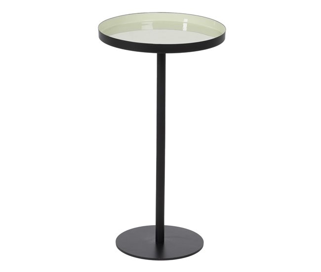 Conforama Mesa auxiliar 35 5 x 35 5 x 64 5 cm Negro Verde Hierro