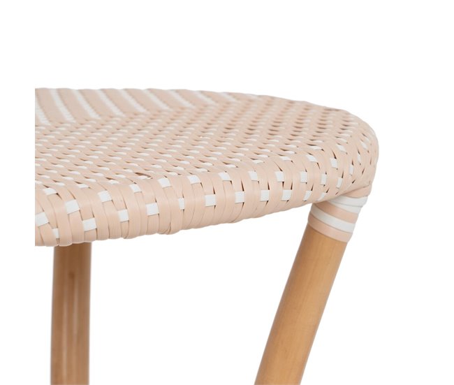 Conforama Mesa Auxiliar 50 X 50 X 67 Cm Natural Beige Ratán