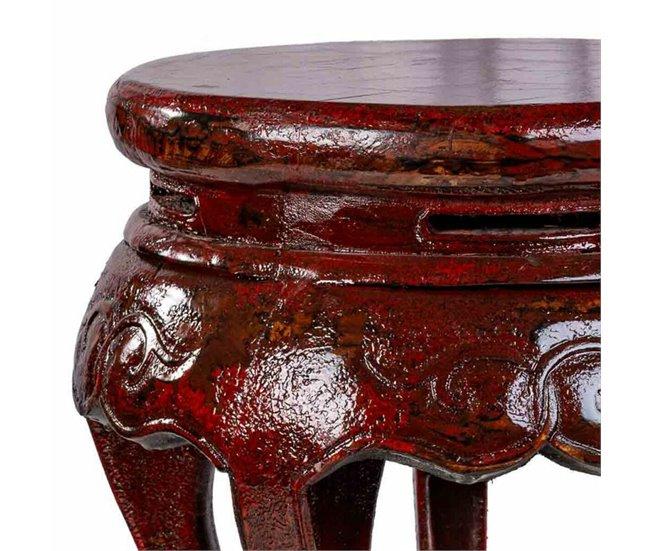 Conforama Mesa Auxiliar Alexandra House Living Rojo Madera De Olmo 36 X 55 X 36 Cm