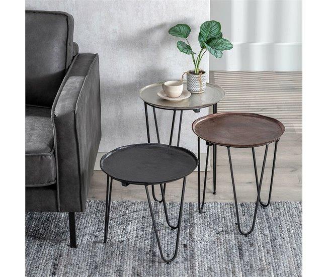 Conforama Mesa Auxiliar Aluminio Hierro 40 X 40 X 51 Cm