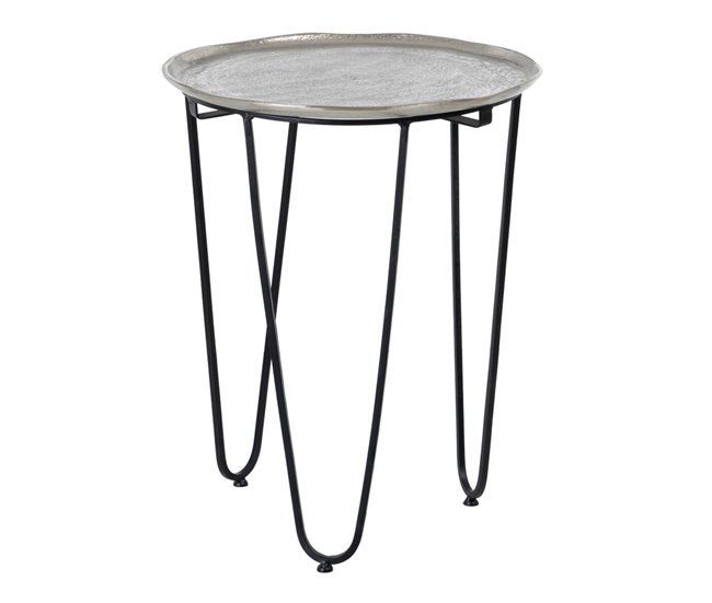 Conforama Mesa auxiliar Aluminio Hierro 40 x 40 x 51 cm