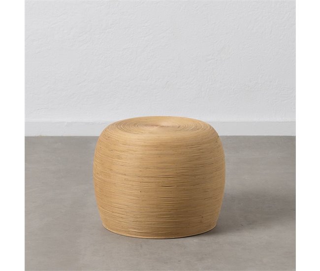 Conforama Mesa Auxiliar Beige Bambú 49 5 X 49 5 X 37 5 Cm