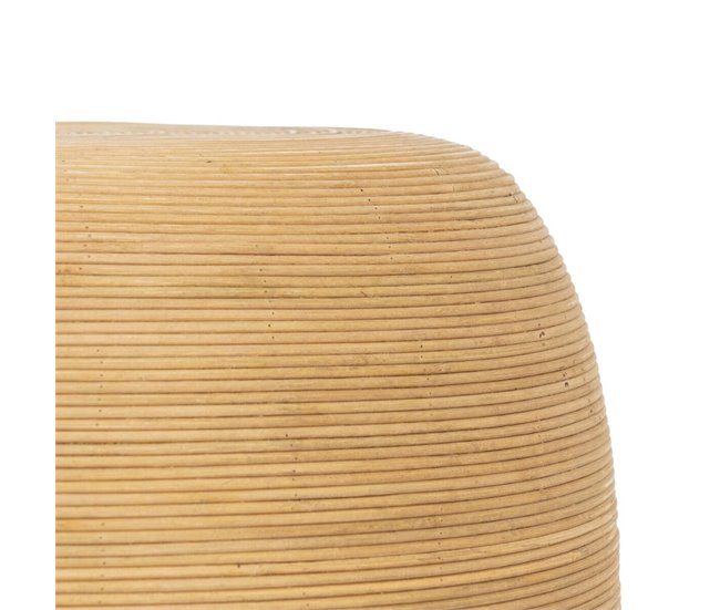 Conforama Mesa Auxiliar Beige Bambú 49 5 X 49 5 X 37 5 Cm