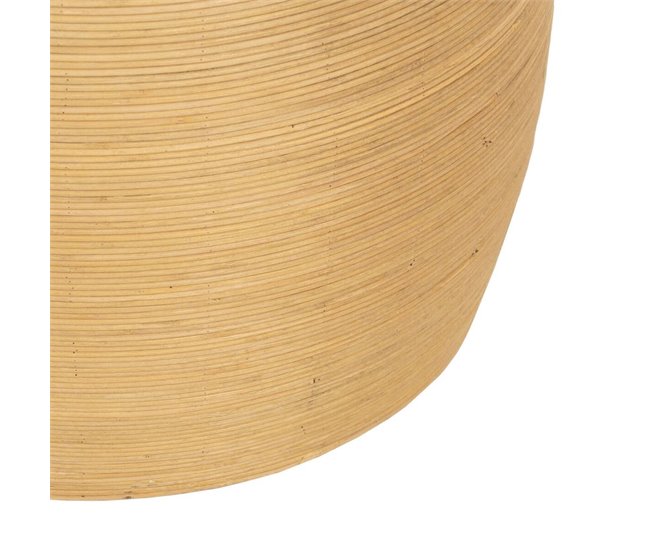 Conforama Mesa Auxiliar Beige Bambú 49 5 X 49 5 X 37 5 Cm
