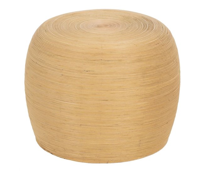 Conforama Mesa auxiliar Beige Bambú 49 5 x 49 5 x 37 5 cm