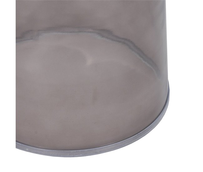 Conforama Mesa Auxiliar Cristal Gris 30 X 30 X 40 Cm