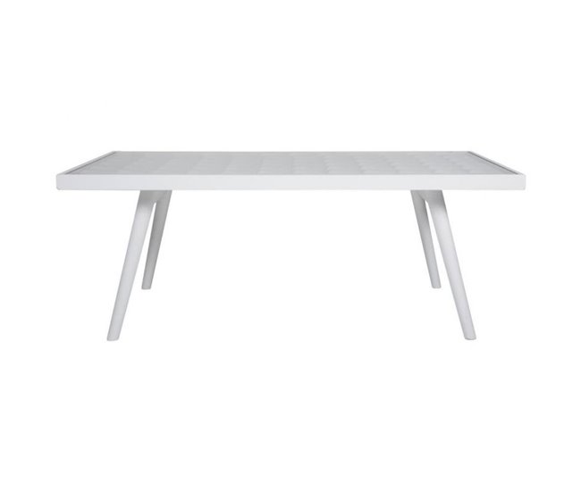 Conforama Mesa Auxiliar De Madera Lacado Blanco 125x65x48