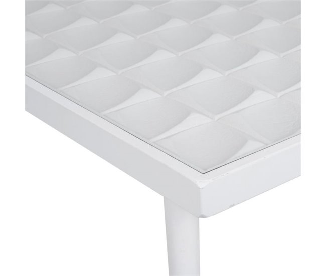 Conforama Mesa Auxiliar De Madera Lacado Blanco 125x65x48