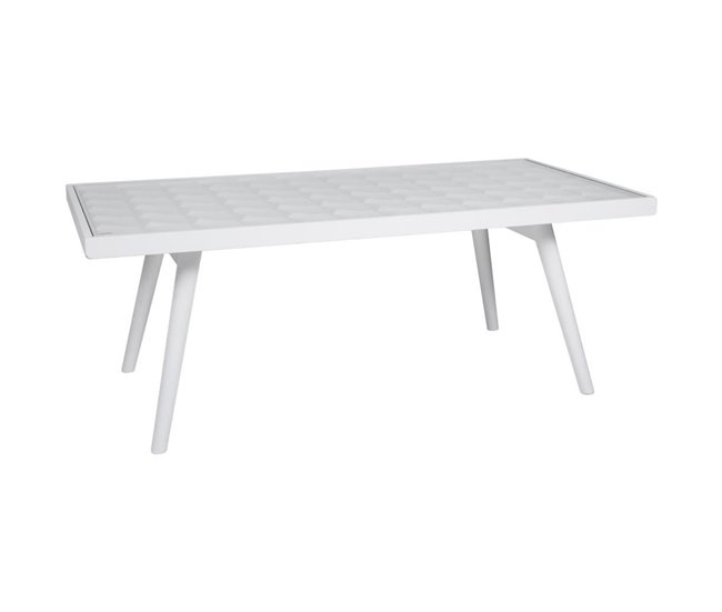 Conforama Mesa auxiliar de madera lacado blanco 125x65x48