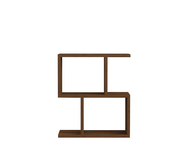 Conforama Mesa auxiliar decorada en madera de nogal L45 cm - ZET