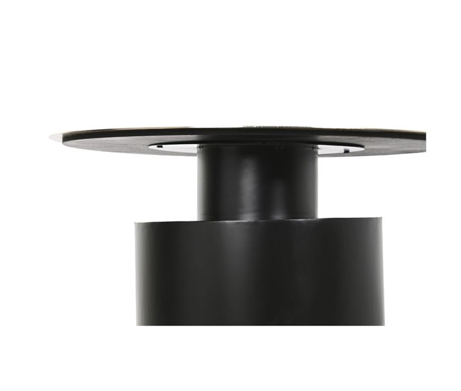 Conforama Mesa Auxiliar DKD Home Decor 76 X 76 X 46 Cm Negro Dorado Hierro