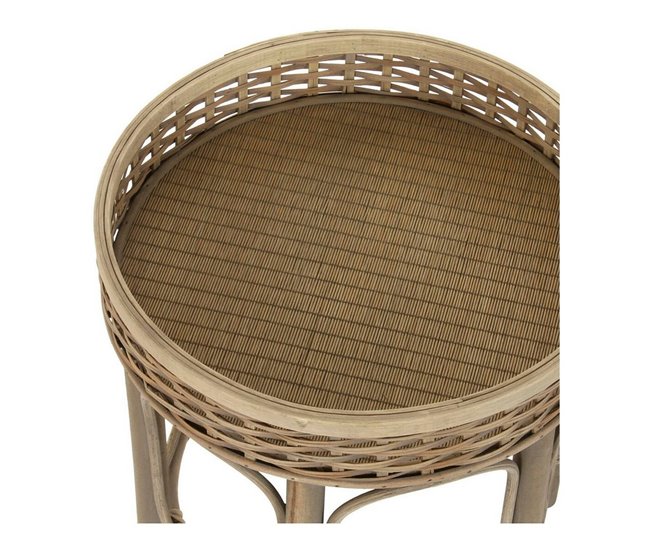 Conforama Mesa Auxiliar DKD Home Decor 8424001811281 49 X 49 X 55 Cm Natural