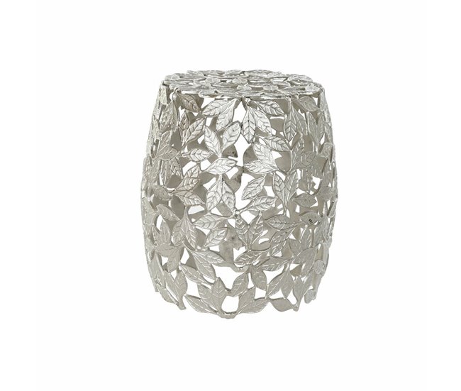 Conforama Mesa auxiliar DKD Home Decor Aluminio Hojas (40 x 40 x 45 cm)