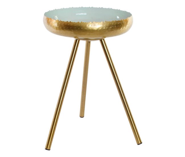 Conforama Mesa auxiliar DKD Home Decor Azul Metal Lacado (43 x 43 x 61 cm)