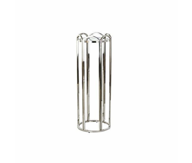 Conforama Mesa auxiliar DKD Home Decor Cristal Plateado Metal 40 x 40 x 110 cm