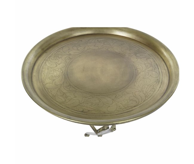 Conforama Mesa Auxiliar DKD Home Decor Dorado Latón (47 5 X 47 5 X 64 5 Cm)