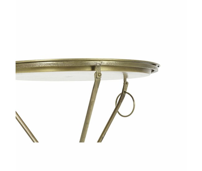 Conforama Mesa Auxiliar DKD Home Decor Dorado Latón (47 5 X 47 5 X 64 5 Cm)