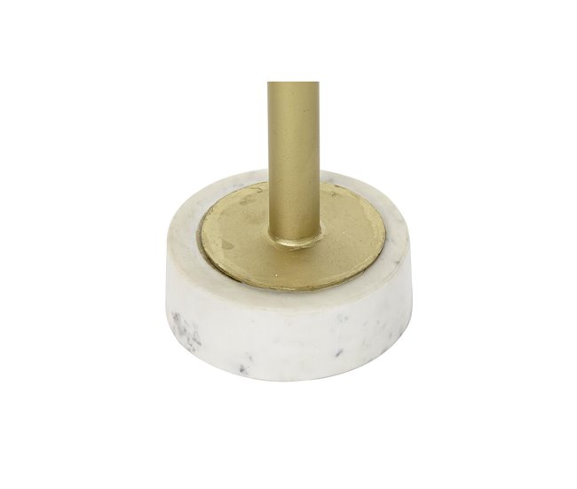 Conforama Mesa Auxiliar DKD Home Decor Dorado Metal Mármol 27 X 27 X 62 Cm