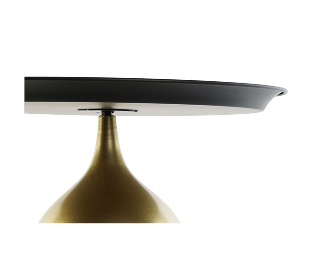 Conforama Mesa Auxiliar DKD Home Decor Negro Dorado Metal 50 X 50 X 43 5 Cm