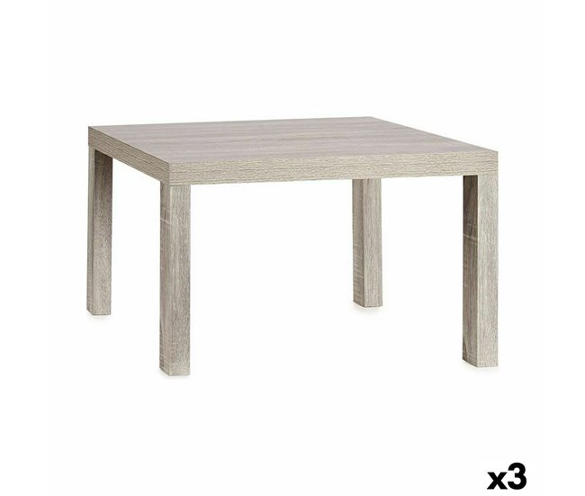 Conforama Mesa auxiliar Gris Madera 50 x 45 x 79 cm (3 Unidades)