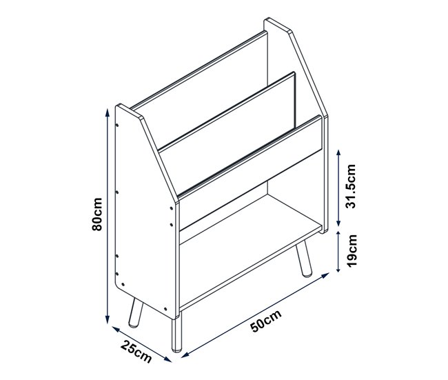 Conforama Mesa Auxiliar Inderøy Con 3 Compartimentos Bambú 80x50x25cm - Natural [en.casa]