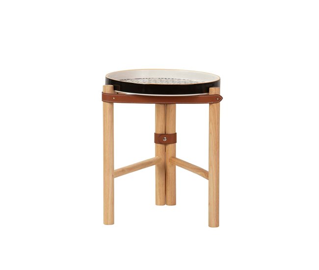 Conforama Mesa Auxiliar Madera Ceramica Genoa 40x40x46 Cm