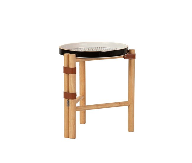 Conforama Mesa Auxiliar Madera Ceramica Genoa 40x40x46 Cm