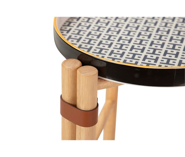 Conforama Mesa Auxiliar Madera Ceramica Genoa 40x40x46 Cm