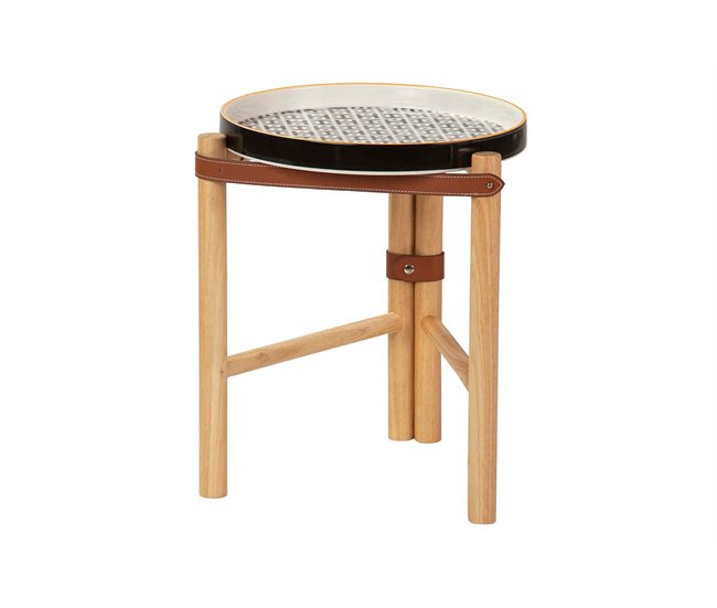 Conforama Mesa Auxiliar Madera Ceramica Genoa 40x40x46 Cm