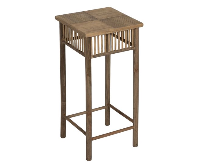 Conforama Mesa Auxiliar Natural Bambú 22 5 X 22 5 X 50 Cm 32 5 X 32 5 X 70 Cm 2 Piezas (2 Unidades)