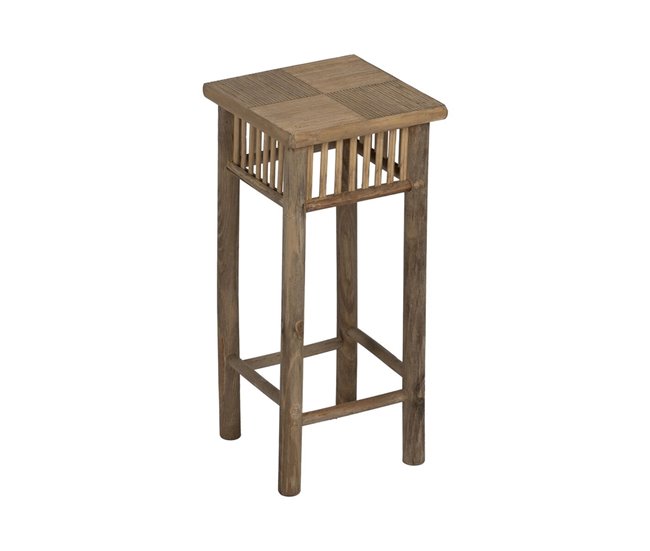 Conforama Mesa Auxiliar Natural Bambú 22 5 X 22 5 X 50 Cm 32 5 X 32 5 X 70 Cm 2 Piezas (2 Unidades)