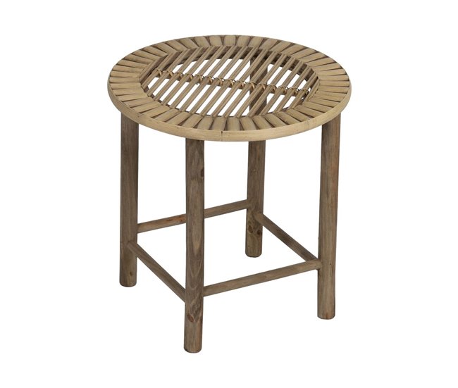 Conforama Mesa Auxiliar Natural Bambú 50 X 50 X 48 Cm 38 5 X 38 5 X 40 Cm 2 Piezas (2 Unidades)