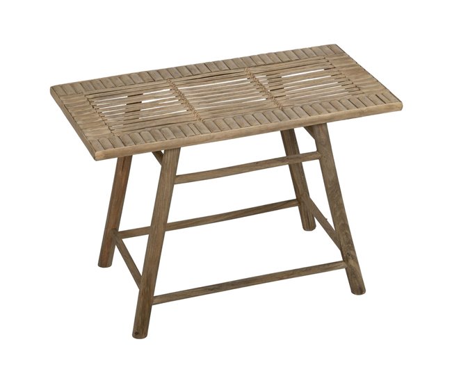 Conforama Mesa Auxiliar Natural Bambú 60 X 32 X 41 Cm 42 X 21 5 X 32 Cm 2 Piezas (2 Unidades)