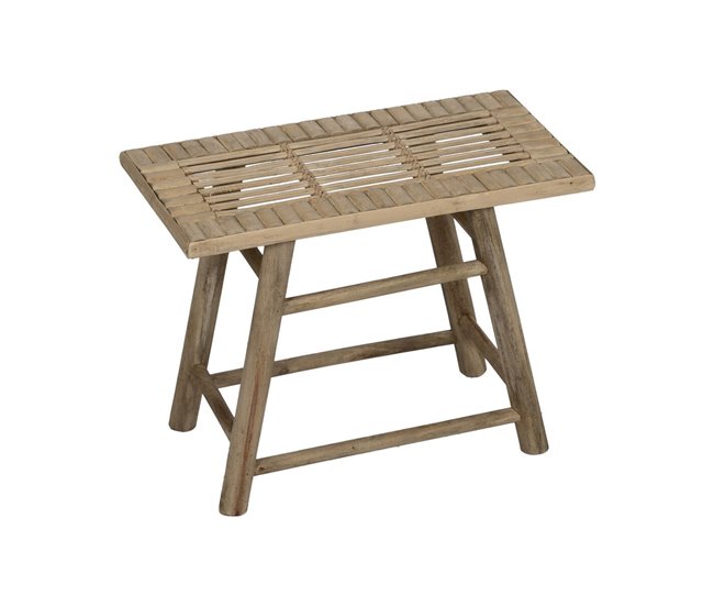Conforama Mesa Auxiliar Natural Bambú 60 X 32 X 41 Cm 42 X 21 5 X 32 Cm 2 Piezas (2 Unidades)