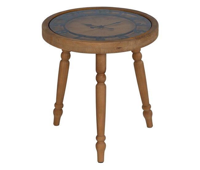 Conforama Mesa auxiliar Natural Madera de abeto 50 x 50 x 52 5 cm