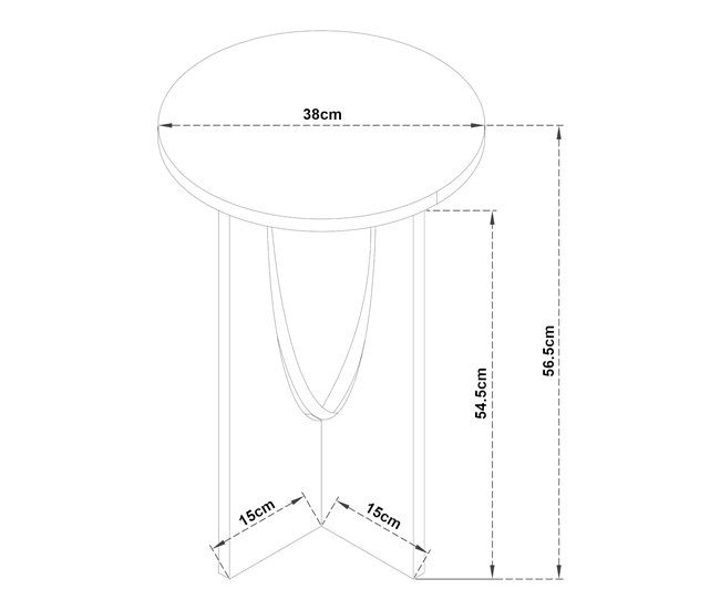 Conforama Mesa Auxiliar Rindal 38x56 5 Cm - Efecto Roble [en.casa]