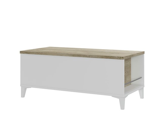 Conforama Mesa auxiliar T38147PL11LVO 100 x 50/72 x 42/55 cm Roble