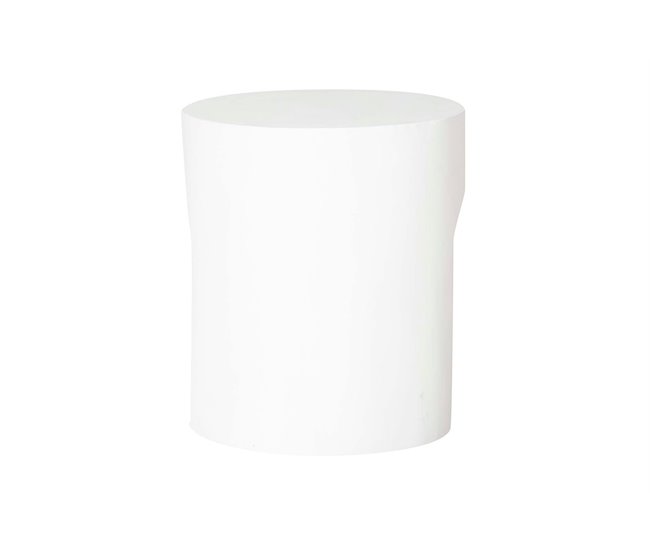 Conforama Mesa Auxiliar/taburete Blanco Sedit 41x41x47 Cm