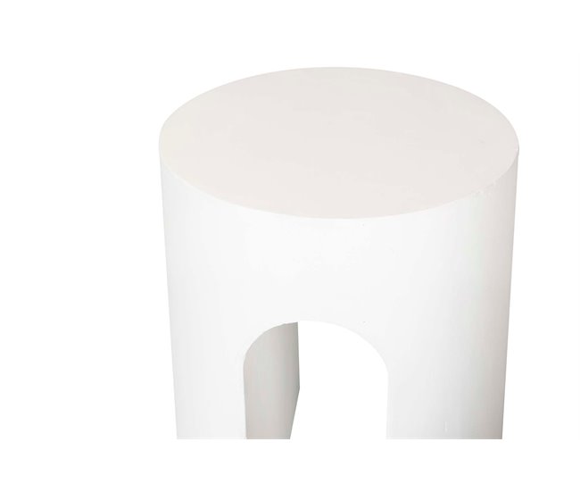 Conforama Mesa Auxiliar/taburete Blanco Sedit 41x41x47 Cm