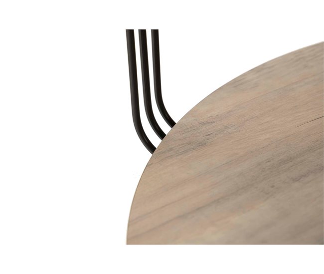 Conforama Mesa Centro Mdf Metal Vinilo K/d 60x60x37 Cm