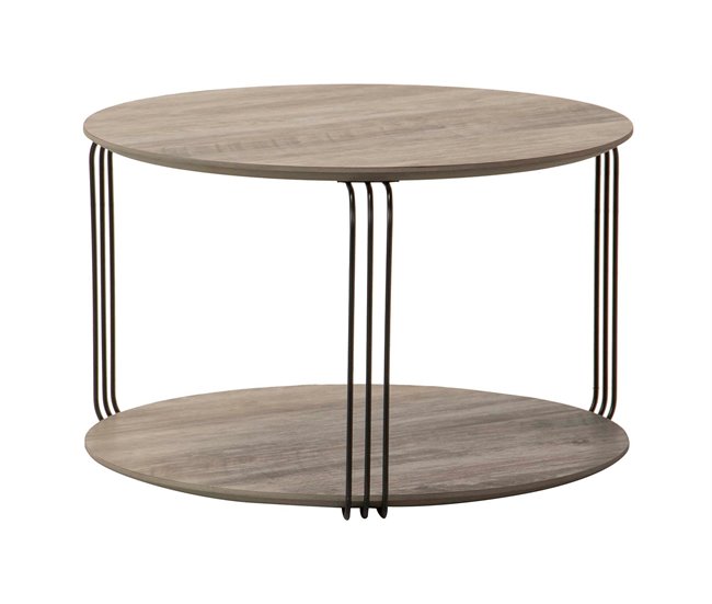 Conforama Mesa Centro Mdf Metal Vinilo K/d 60x60x37 Cm